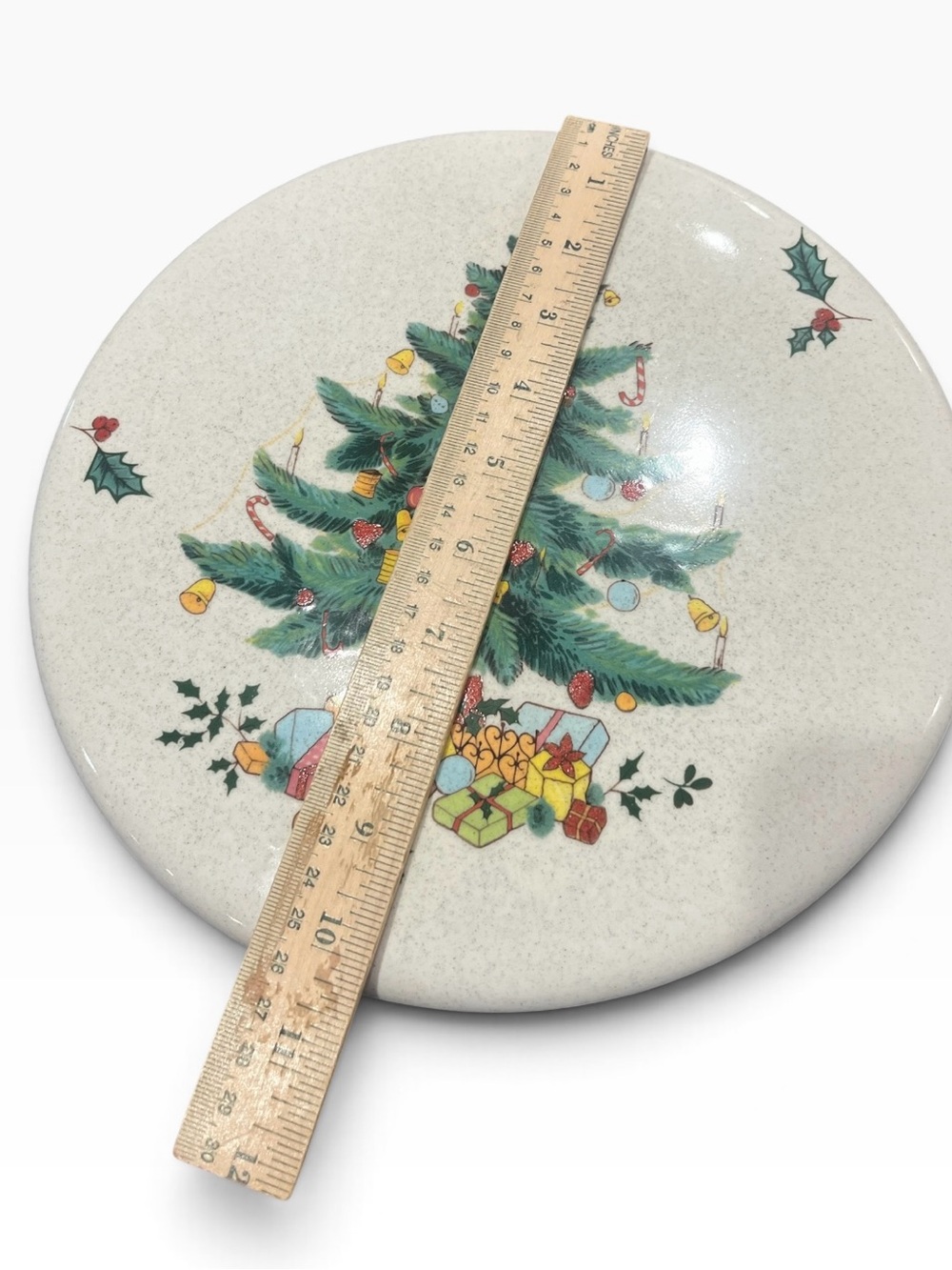 Mikasa Cheese Cracker Board FESTIVE SEASON 10-5/8" Christmas Tree Made In Japan - Picture 3 of 8